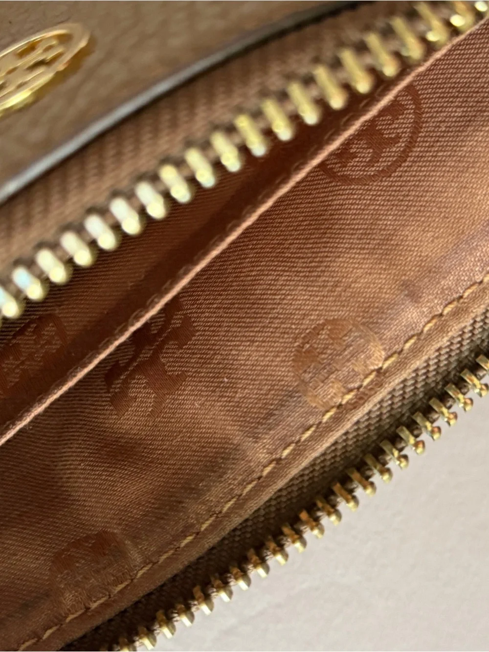 Tory Burch brown pebbled
